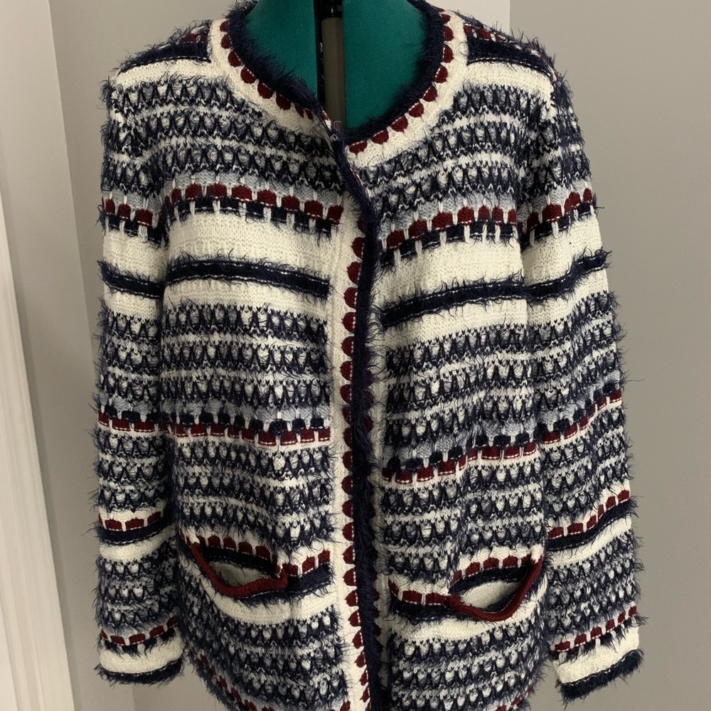 Chic Multicolor Knit Cardigan
